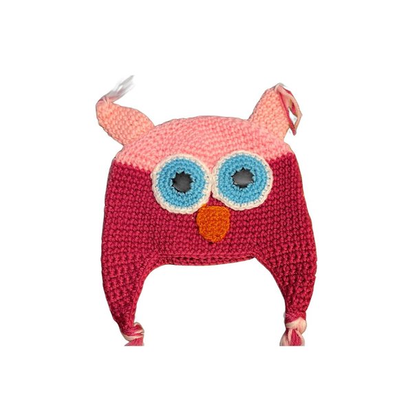 Pink Owl Crochet Hat - Picture 3 of 3